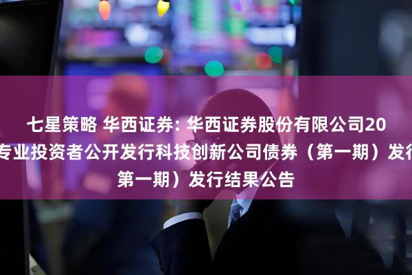 七星策略 华西证券: 华西证券股份有限公司2025年面向专业投资者公开发行科技创新公司债券（第一期）发行结果公告